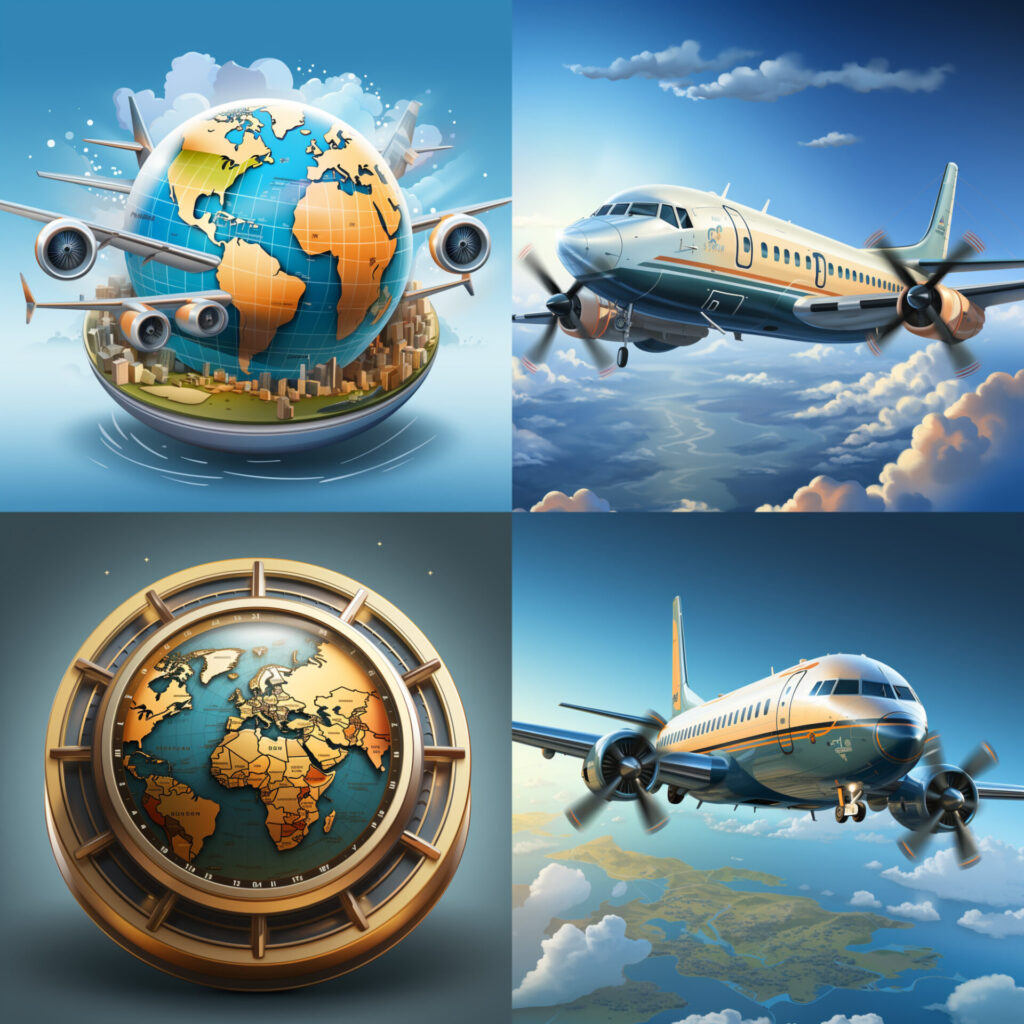 /imagine prompt: app icon for the flight tracker app –no forest
