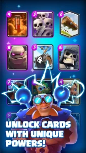 Highlighting real-time action in Clash Royale for mobile marketing creatives aimed at increasing player engagement.