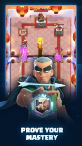 Character showcasing mastery in Clash Royale with precision gameplay in the ASO case study.