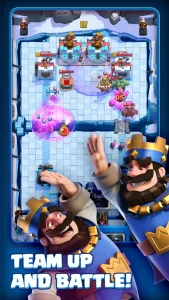 Clash Royale emphasizes teamwork and collaboration in battles, aligning with mobile marketing audience interests.
