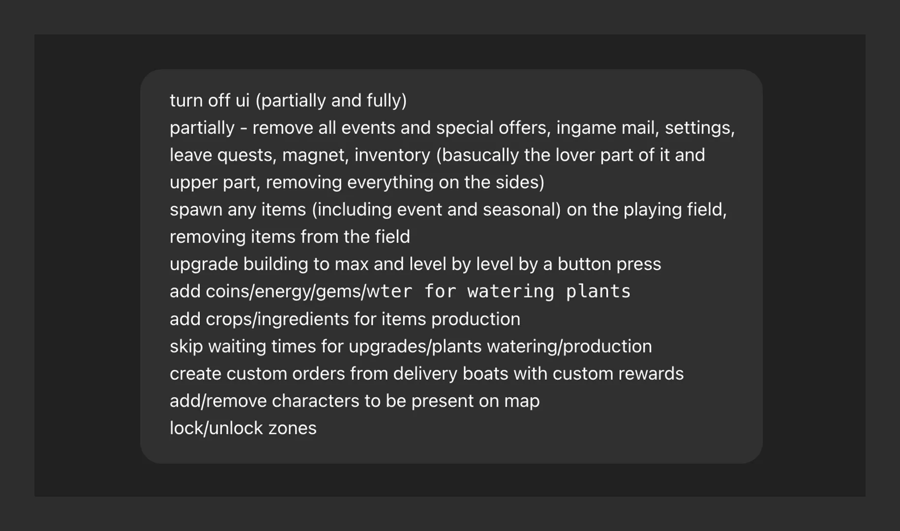 Raw unstructured text dump before AI organization, showing how creative strategists use AI to clarify chaotic thoughts.