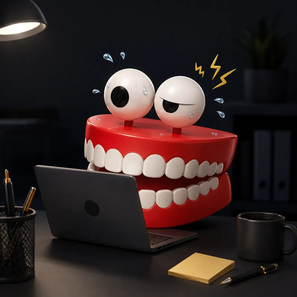 3D ad eater retreat character at laptop showing the complexity of playable ad production